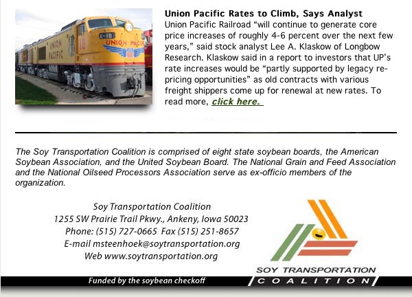 Soy Transportation Coalition eNews - April 6, 2020