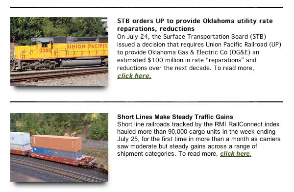 August 7, 2009, Soy Transportation Coalition eNews