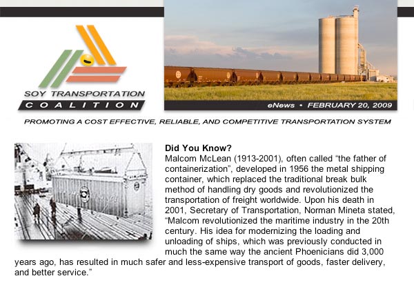 February 2009, Soy Transportation Coalition eNews