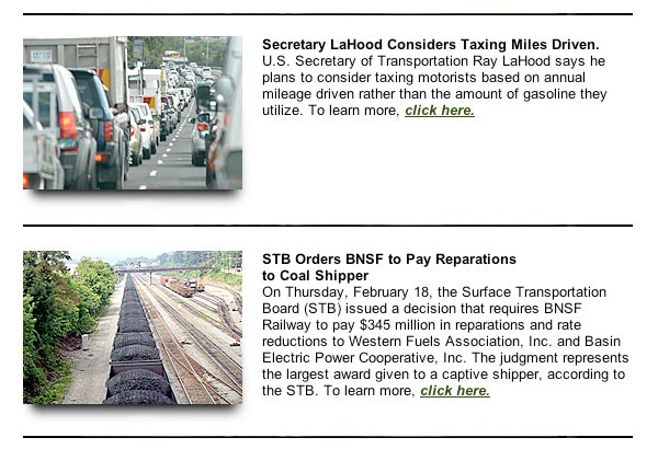 February 2009, Soy Transportation Coalition eNews