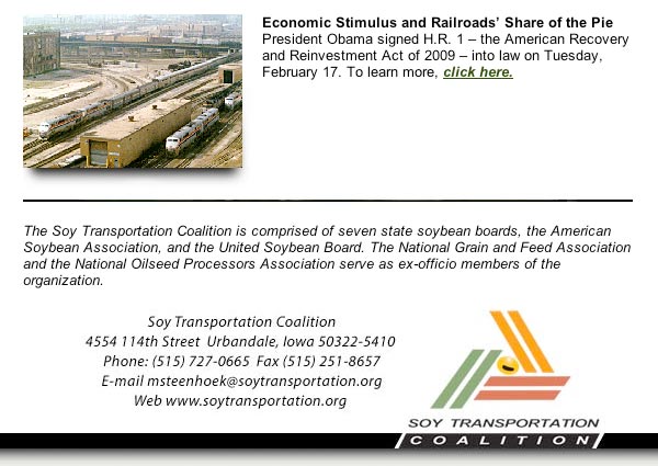 February 2009, Soy Transportation Coalition eNews