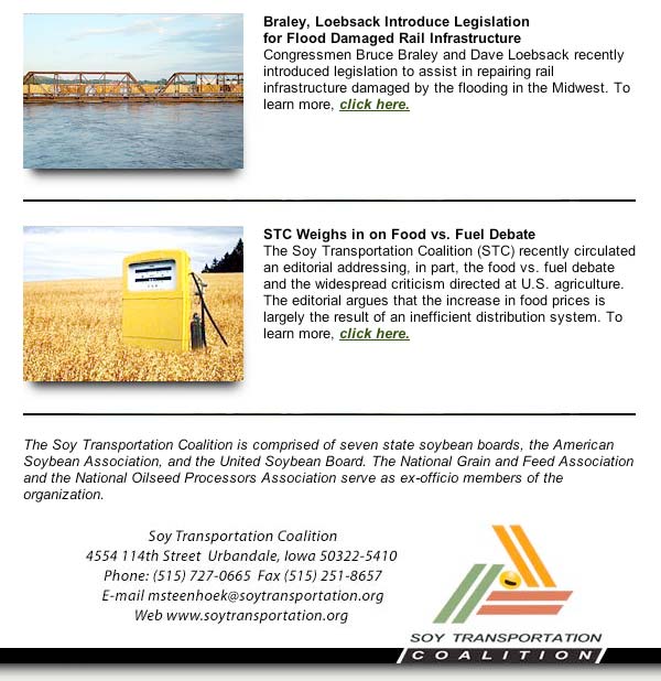 July 2008 Soy Transportation eNews