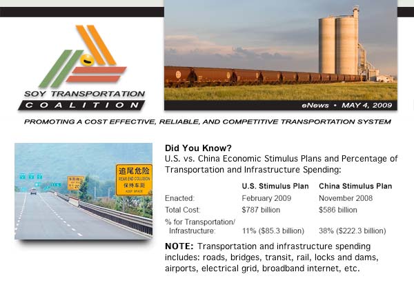 May 4, 2009 Soy Transportation Coalition eNEws