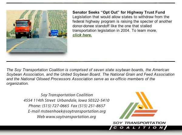 May 4, 2009 Soy Transportation Coalition eNews